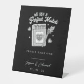 Signe De Table Nous Sommes Un Match Parfait S'Il Vous Plaît Prend (Recto)