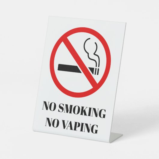 Signe De Table NOUVEAUTÉ ! 🚭 Pas de Fumer Signal Pedestal Vapeur (Recto)