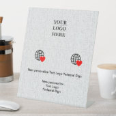 Signe De Table Nouvelle personnalisation Logo Texte Signal Pedest (In SItu)