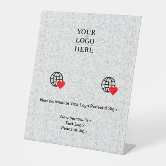 Signe De Table Nouvelle personnalisation Logo Texte Signal Pedest (Recto)