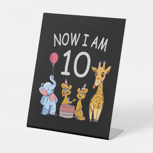 Signe De Table Now I, 10 ans d'âge 10 Birthday (Recto)