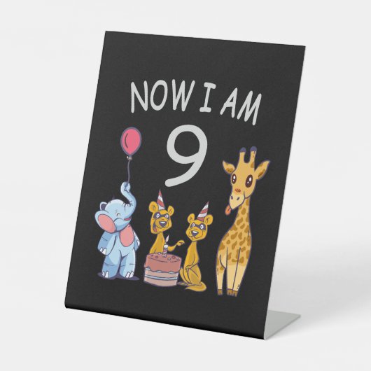 Signe De Table Now I le 9e anniversaire du Birthday (Recto)