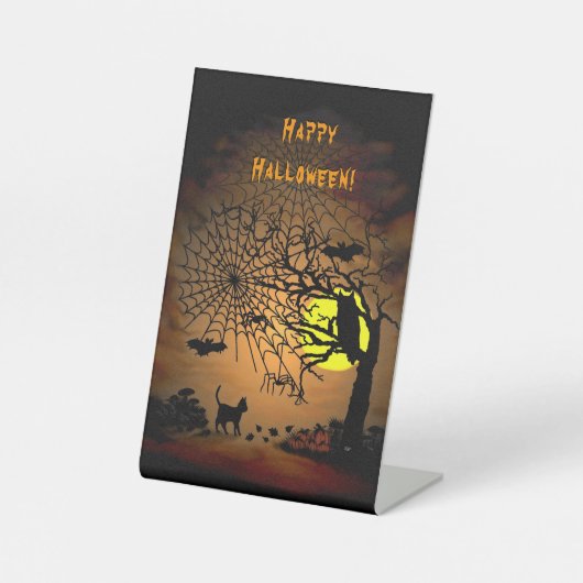 Signe De Table Nuit d'Halloween, Joyeux Halloween ! (Recto)