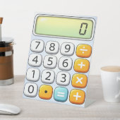 Signe De Table Number Day Classic Calculator Math Design (In SItu)