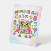 Signe De Table Number Day Cute Calculator Character Design (Recto)