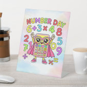 Signe De Table Number Day Cute Calculator Character Design (In SItu)