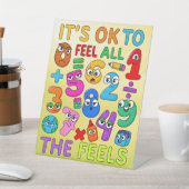 Signe De Table Number Day Feelings Maths Pedestal Sign for School (In SItu)
