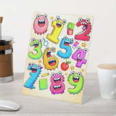 Signe De Table Number Day Funny Cartoon Numbers Design (In SItu)