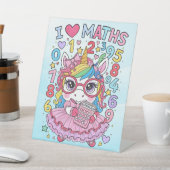 Signe De Table Number Day I Love Maths Pedestal Sign for Schools (In SItu)