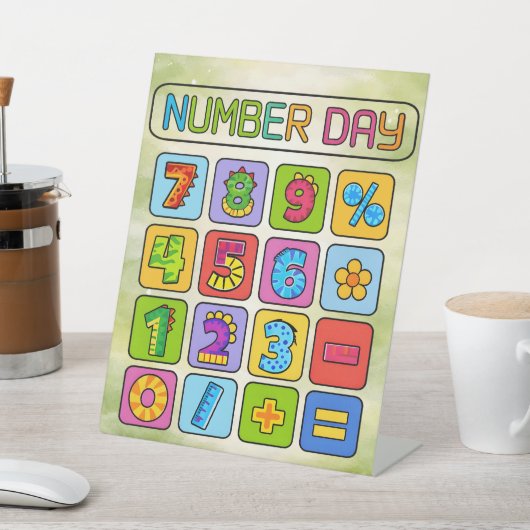 Signe De Table Number Day Math Icons Calculator Design (In SItu)