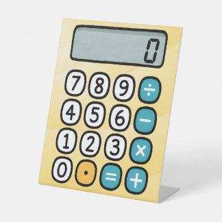 Signe De Table Number Day Maths Calculator Pedestal Sign for Scho