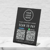 Signe De Table Numérisation du logo pour payer Venmo CashApp QR C