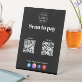 Signe De Table Numérisation simple du logo pour payer les applis  (In SItu)