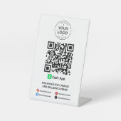 Signe De Table Numériser pour payer le code QR de l'application C (Recto)