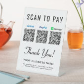 Signe De Table Numériser pour Paypal Venmo CashApp QR Codes (In SItu)