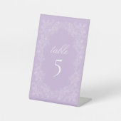 Signe De Table Numéro de mariage victorien violet (Recto)