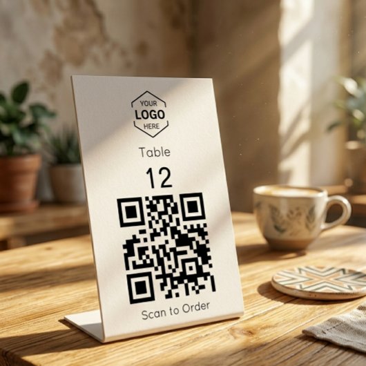 Signe De Table Numéro de table à code QR pour une numérisation nu