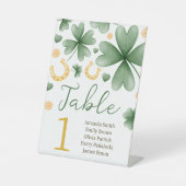 Signe De Table Numéro de table Baby Shower Lucky Charm (Recto)