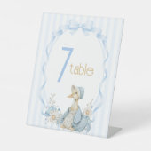 Signe De Table Numéro de table de fête prénatale pour fille Silly (Recto)