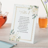 Signe De Table Numéro de table de mariage aux roses blanches Plan (In SItu)