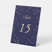 Signe De Table Numéro de table de mariage bleu de constellation é (Recto)