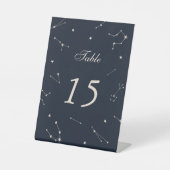 Signe De Table Numéro de table de mariage bleu de constellation é (Recto)