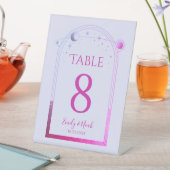 Signe De Table Numéro de table de mariage céleste rose lavande (In SItu)