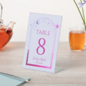 Signe De Table Numéro de table de mariage céleste rose lavande (In SItu)