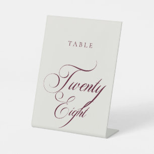 Signe De Table Numéro de table de mariage de calligraphie en ivoi