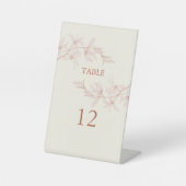 Signe De Table Numéro de table de Mariage de fleurs intemporel (Recto)