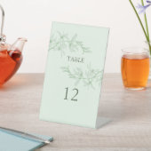 Signe De Table Numéro de table de Mariage de fleurs intemporel (In SItu)