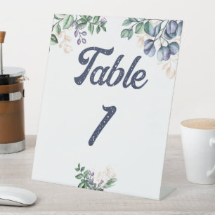 Signe De Table Numéro de table de mariage Harmonie Fleur Sauvage