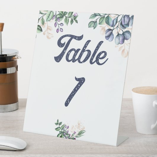 Signe De Table Numéro de table de mariage Harmonie Fleur Sauvage (In SItu)