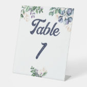 Signe De Table Numéro de table de mariage Harmonie Fleur Sauvage (Recto)