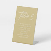 Signe De Table Numéro de table de Mariage Lotus blanc (Recto)