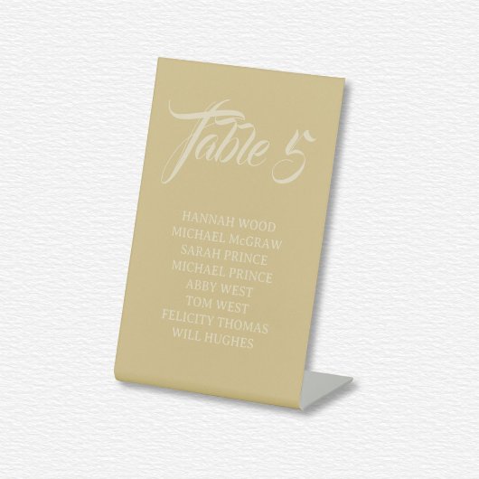 Signe De Table Numéro de table de Mariage Lotus blanc