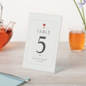 Signe De Table Numéro de table de mariage minimal élégant (In SItu)