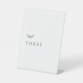 Signe De Table Numéro de table de mariage simple et élégant (Recto)