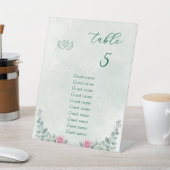 Signe De Table Numéro de table de mariage vert émeraude et rose c (In SItu)