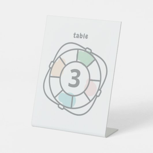 Signe De Table Numéro de table de préservatif de vie de Baby Show (Recto)