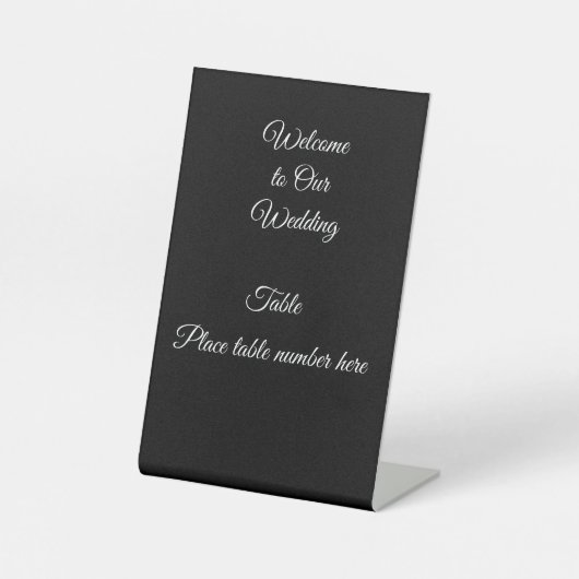 Signe De Table Numéro de table de réception de mariage (Recto)