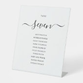 Signe De Table Numéro de table de script noir moderne Seigneurs D (Recto)