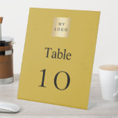 Signe De Table Numéro de table du logo d'entreprise noir or (In SItu)