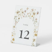 Signe De Table Numéro de table du Mariage Arche Fleur sauvage aqu (Recto)