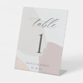 Signe De Table Numéro de table du Mariage de fleurs Abstrait (Recto)