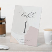 Signe De Table Numéro de table du Mariage de fleurs Abstrait (In SItu)