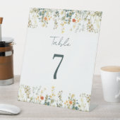 Signe De Table Numéro de table du Mariage fleur sauvage (In SItu)