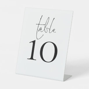 Signe De Table Numéro de table du Mariage minimaliste de typograp
