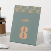 Signe De Table Numéro de table du Mariage moderne Orange Design (In SItu)