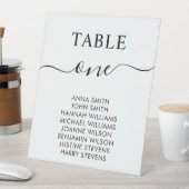 Signe De Table Numéro de table du tableau de mariage simple et él (In SItu)